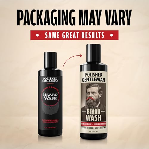 Refreshing Beard Shampoo and Face Wash with Peppermint Tea Tree and Argan Oil - for Thicker and Softer Beard (4oz)