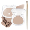 Matte Taupe Contour Powder with Brush - Waterproof & Buildable