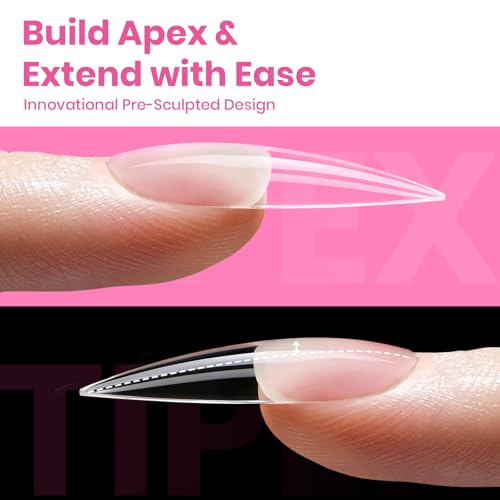 Beetles Tipex Lite Nail Tips Medium Stiletto Size 0 50pc