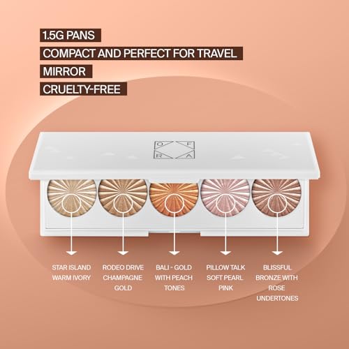 Ofra Signature Highlighter Palette - 5 Radiant Shades for All Skin Tones