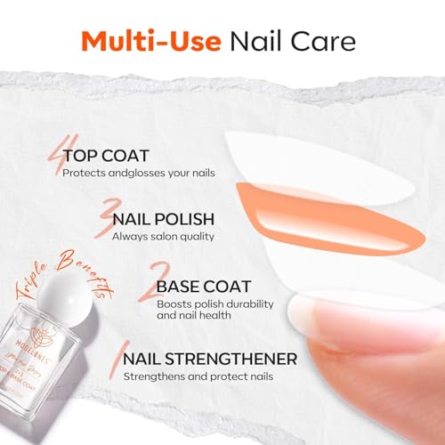 Modelones 3-in-One Nail Polish - Base & Top Coat, 15ml