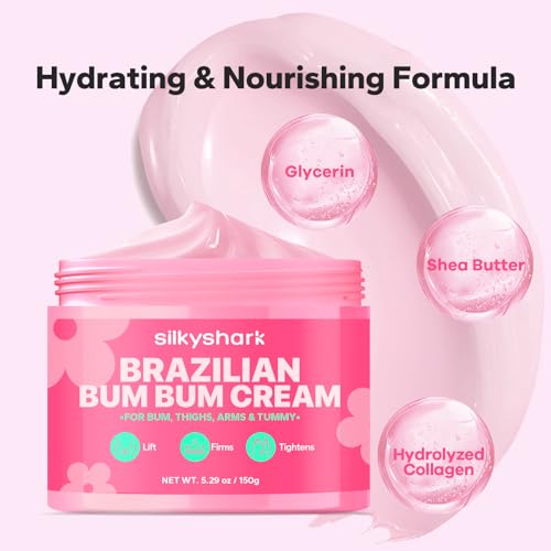 Bum Bum Cream (150ml / 5.07 fl oz), Moisturizing Body Cream with Collagen, Caffeine & Botanical Extracts, Bumbum Cream for Smoother-Looking Skin & All Skin Types