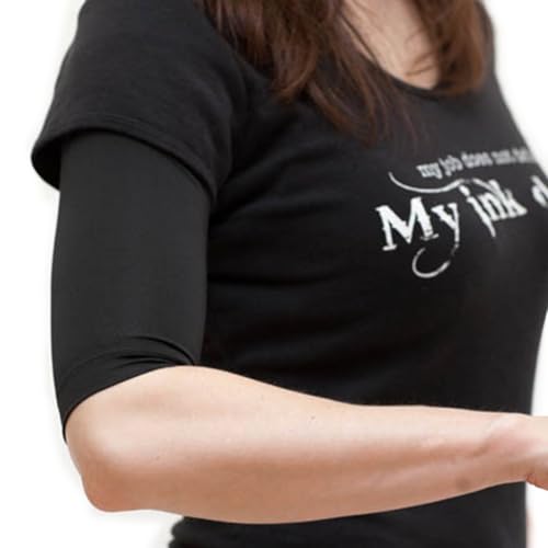 Tatjacket 2-Pack Large Black Tattoo Cover Up Sleeves for Men & Women, UPF 50, Slip-Free
