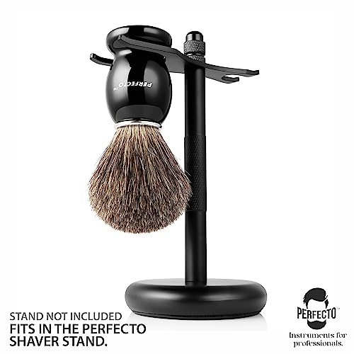 Perfecto Black 100% Pure Badger Shaving Brush Luxury Wet Shave & Grooming