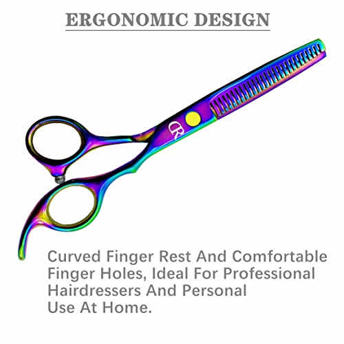 Professional Hair Thinning Shears 6 Inch Hair Cutting Teeth Scissors Hairdressing Texturizing Salon Shears Japanese 440c Stainless Steel Barber Haircut Scissors For Women/Men/kids