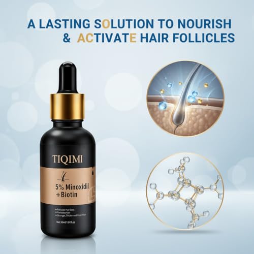 5% Minoxidil Hair Regrowth Foam for Women & Men with Biotin