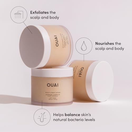 OUAI Scalp & Body Scrub - Exfoliating Sugar Scrub, 8.8 Oz