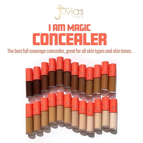 Juvia's Place I Am Magic Liquid Concealer - J18 Medium - Tan with Golden Olive Undertone / 0.34 fl oz, Full Coverage, Hydrating, Waterproof Makeup, Long Wear Concealer