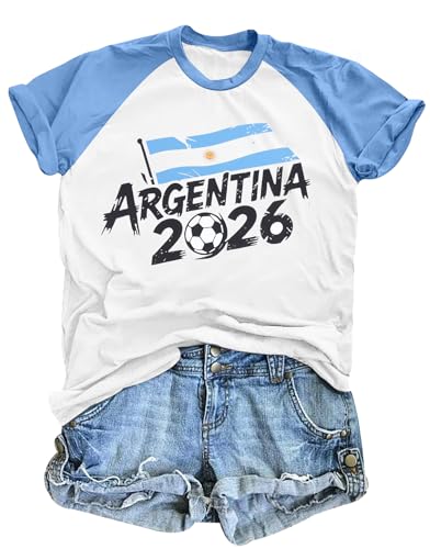 Women’s Soccer World Cup 2026 T-Shirt USA Brazil Argentina Short Sleeve Jersey