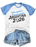 Women’s Soccer World Cup 2026 T-Shirt USA Brazil Argentina Short Sleeve Jersey