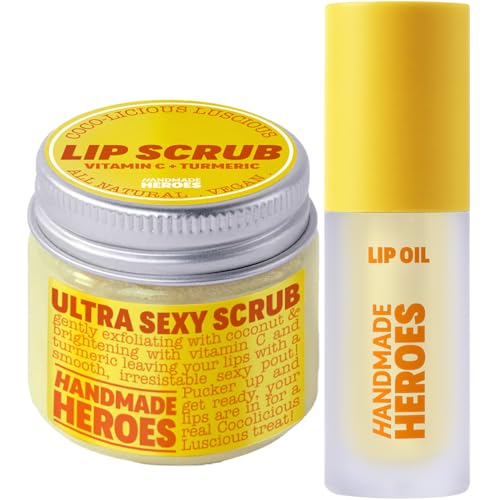 Turmeric Lip Scrub & Vitamin C Oil Set – Natural Exfoliator
