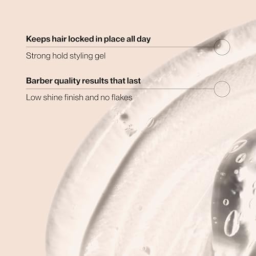 Suave Hair Gel For Men Barber Essentials Styling, Strong Hold and Low Shine, No Flakes, Barber-Quality Results, 9 oz, (Pack of 2)