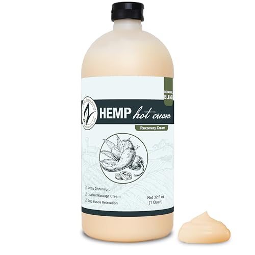 Zatural Hemp Hot Cream with Essential Oil Blend, Aloe, Hemp, and More (32oz)