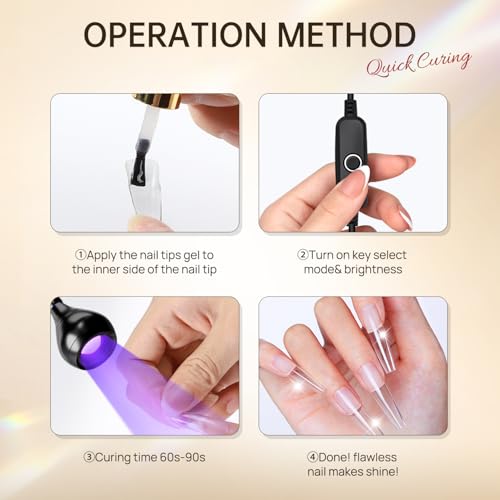 AORAEM LED Nail Lamp - USB Powered Gel Curing Light with Gooseneck Clamp