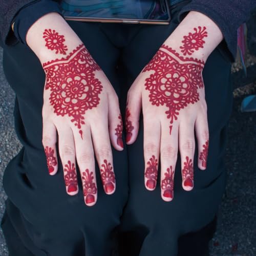 18 Sheet Henna Tattoo Stencils Hand Temporary Tattoo Kit