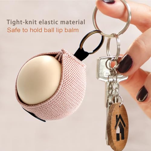 Lip Balm Holder Keychain Sleeve with Elastic Band