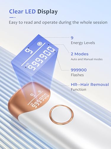 Ubroo Laser Hair Removal Device - White, 2 Session Hair Reduction