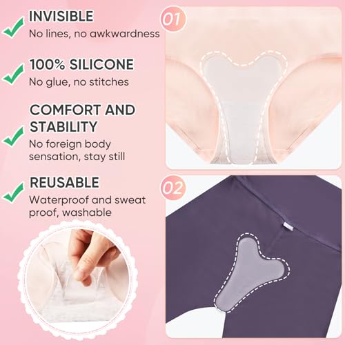 4 Pack Y Shape Silicon Concealer, Reusable Cover, Seamless Hider, No Underwear Guard White