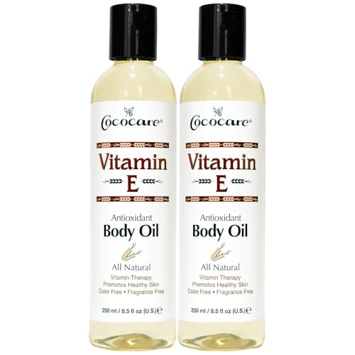 Cococare Natural Vitamin E Antioxidant Body Oil - Vitamin Therapy for All Skin Types - 8.5 fl oz - Pack of 2
