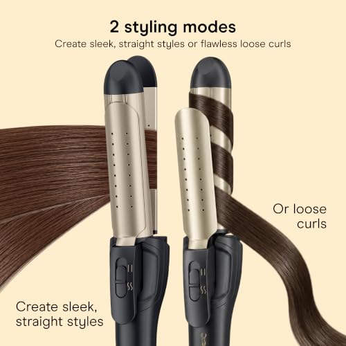INFINITIPRO BY CONAIR 1.25 Inch Curling Iron & Flat Iron Combo Travel-Ready