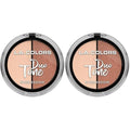 L.A. COLORS Duo Tone Eyeshadow, Glow CES261 (Pack of 2)