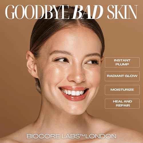 Advanced 3 IN 1 SNAIL MUCIN SUPER SERUM infused with FACELIFT Peptide by BIOCORE LABS¢â Plumping,Moisturizing,Healing Serum for face 100ml 3.38 FL. OZ.