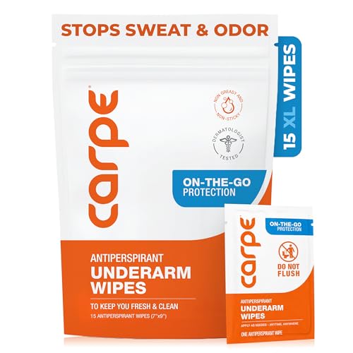 On-the-Go Antiperspirant Wipes - 15 Count for Sweat Relief
