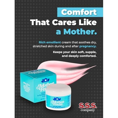 S.S.S. CO. Mother¡¯s Friend Moisturizing Body Cream - 4 oz, Postpartum Essentials for Stretch Mark Care During Pregnancy, Soothe Stretched, Tight, Dry Skin, Made in USA