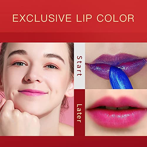 Magic Color Changing Lipstick Set - 2 Pc Blue & Black