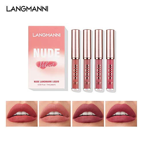 LANGMANNI Matte Liquid Lipstick Set 16Pcs Waterproof Long Lasting