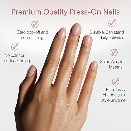 Celebritips Nail Art Press-Ons | Short Almond Nails, Reusable 16