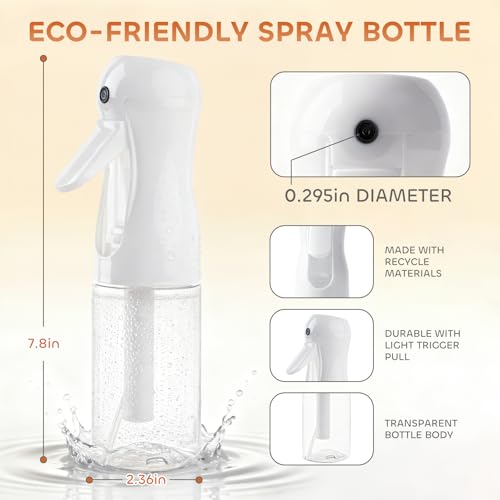 AMOMELA Continuous Spray Bottle 200ml 2-Pack | Hair & Plant Mister