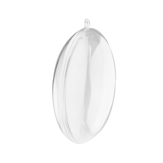 Homeford Fillable Plastic Clear Oval Ornament, 4-1/4-Inch, 12-Count