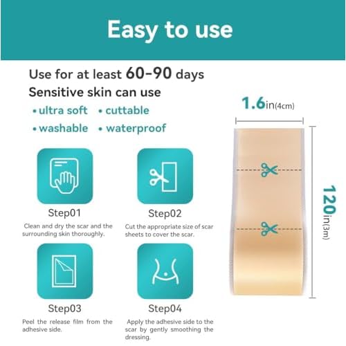 Dimora 2 Packs 6oz Hydrogel First Aid Ointment & Waterproof Silicone Scar Sheets