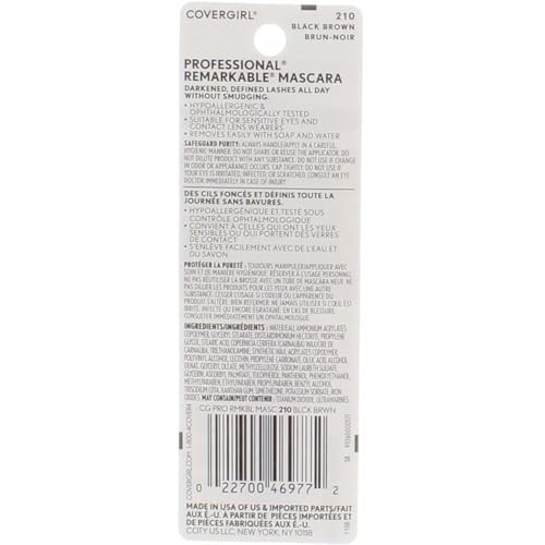 COVERGIRL Remarkable Washable Mascara Black Brown 0.30oz