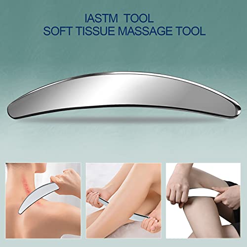 BYYDDIY 3 in 1 Stainless Steel Muscle Scraper Tools Set,Scraping Massage Tools for Physical Therapy,Derma Edge & GuaSha Massage Scraper Tool