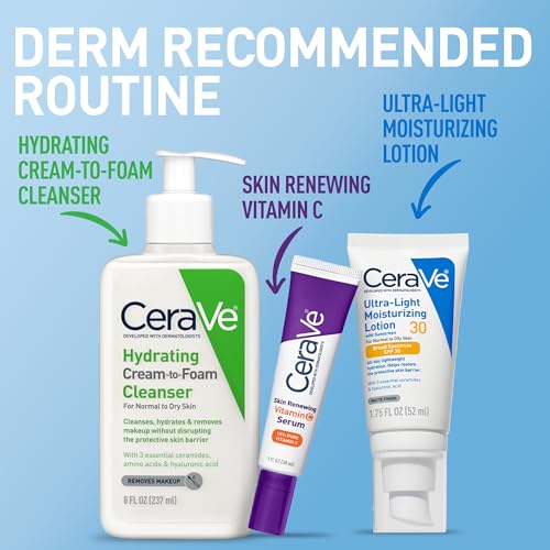 CeraVe Ultra-Light Moisturizing Lotion SPF 30 - Oil Free Daily Face Moisturizer