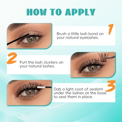 GEMERRY Cluster Lashes Kit - Wispy 8-16MM DIY Extensions