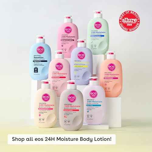 eos 24H Moisture Travel Body Lotion- Fresh & Cozy, Travel Size Essential, Toiletries, Mini Body Lotion, 2.5 fl oz