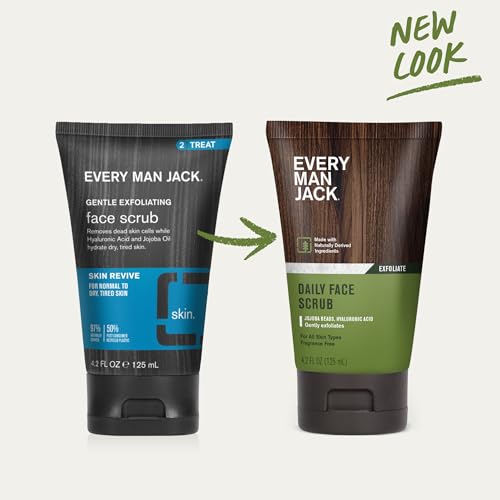 Every Man Jack Exfoliating Face Scrub for Men, 2-Pack