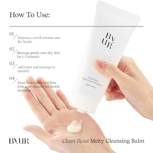 ByUR Cleansing Balm Makeup Remover - Hydrating Oil Cleanser (4.2 oz)