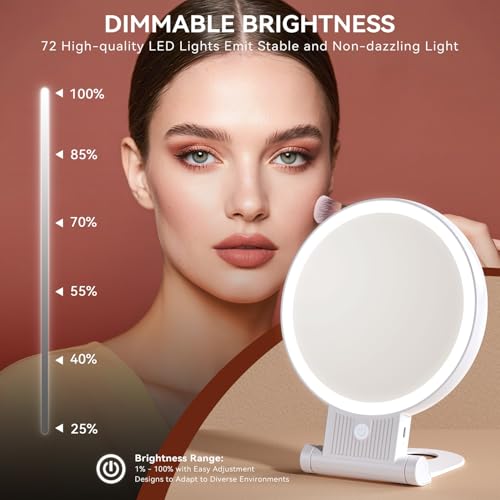 Auxmir 1X/20X Magnifying Mirror with LED Light & Tweezers