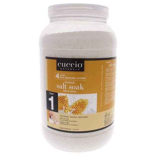Cuccio Luxury Spa Scentual Salt Soak ? Milk and Honey Bath Salts for Hands, Feet, and Body ? Soothing and Revitalizing ? 116 Ounces
