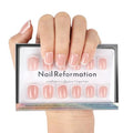 Press On Nails French Tip White Nude - 30 Reusable Fake Nails Kit