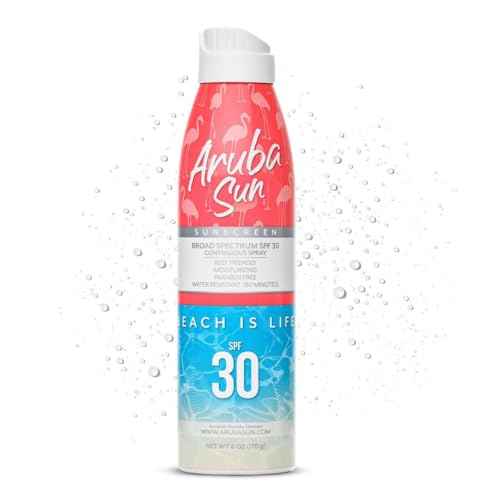 SPF 30 Sunscreen Spray 6oz - Reef Act Compliant no 67 Octinoxate & Oxybenzone Free - Sun Screen Broad Spectrum UVA/UVB - Sunscreen Waterproof and Non-Greasy
