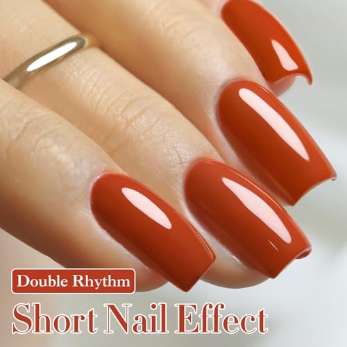 Double Rhythm Red A1398 Scarlet Red Gel Polish 15ml Pure Sheer, Soak-Off Nail Polish
