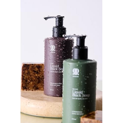 R&R Skincare Revive Liquid African Black Soap with Shea Butter ? Hydrating & Moisturizing for All Skin Types ? Deep Cleansing & Gentle Exfoliation ? Lemongrass ? 8.5 fl oz