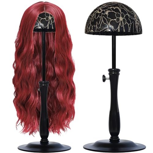 Adjustable Wig Stand with Iron Base (12.6-18.5 inch)