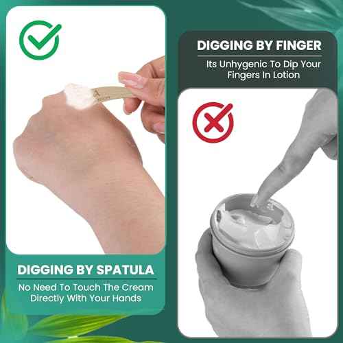 Bamboo 50-pack Cosmetic Facial Makeup Spoon Spatula Mini Makeup Spatula, Biodegradable Compostable Cosmetic Cream Spatulas Spoon, Skincare Scoop Applicator Facial Massage Beauty Tools BPA FREE