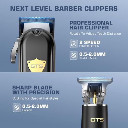 GTSPro Hair Clippers for Men - Professional Trimmer Set with Accessories